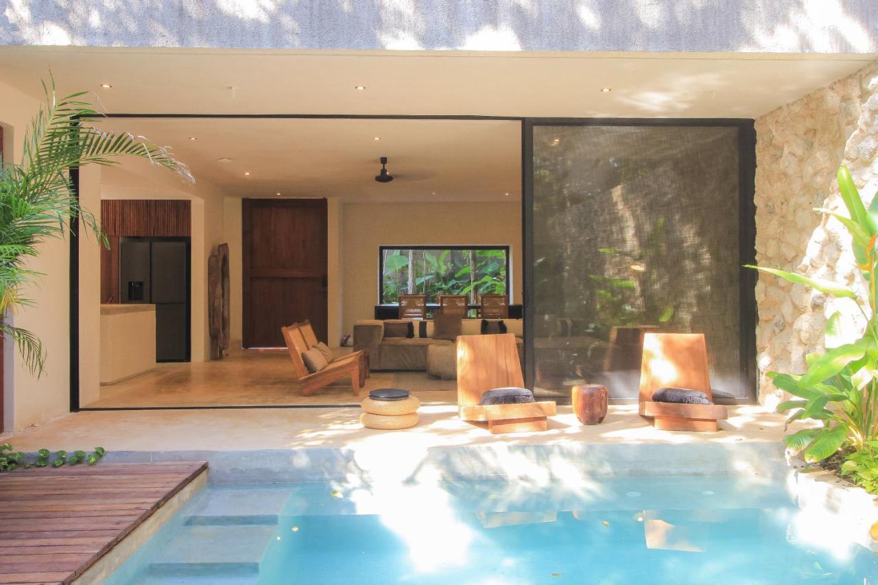 Elegant Boho Style Villa Jungle Views In Rooftop Deck & Outstanding Raw Pool In Holistika Tulum Pueblo Buitenkant foto
