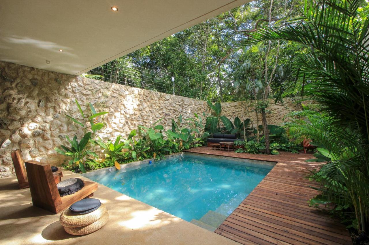 Elegant Boho Style Villa Jungle Views In Rooftop Deck & Outstanding Raw Pool In Holistika Tulum Pueblo Buitenkant foto